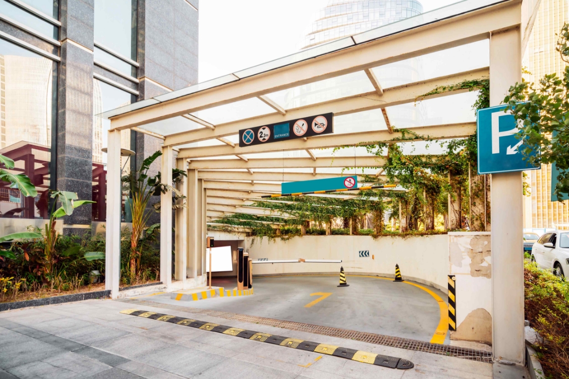 entrance-modern-building-underground-parking-lot