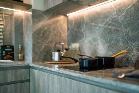 Granite top kitchen platform